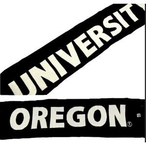 University of Oregon Black & White Acrylic Scarf by the Game Adult Unisex